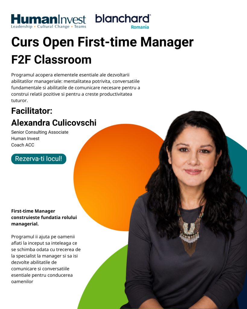 Curs Open First time Manager, Alexandra Culicovschi