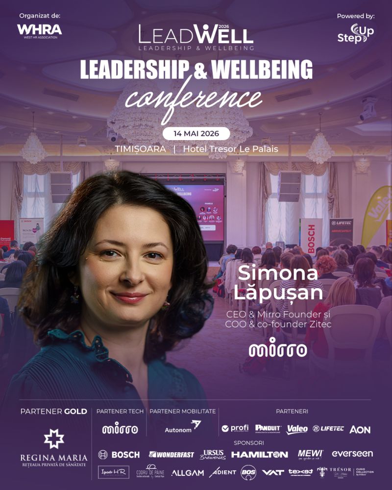 Simona Lapusan Conferinta Leadwell alaturi de Human Invest