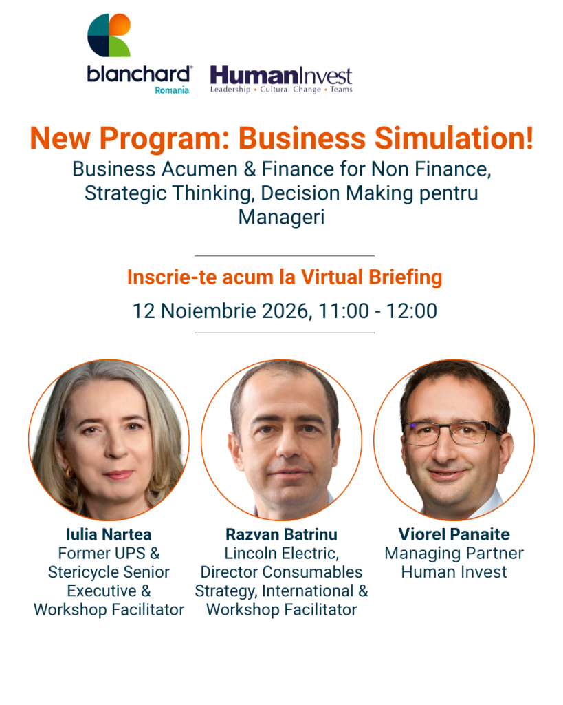 Human Invest Hubro Business Simulation Noiembrie 2026